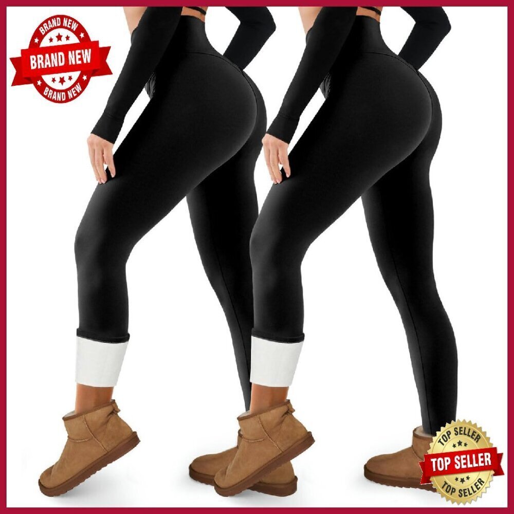 Fleece Lined Leggings Tummy Control High Waisted Winter Warm Yoga Pants